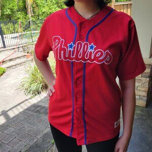 Philadelphia Phillies Youth Fit Button-Up Jersey – Unisex Style
